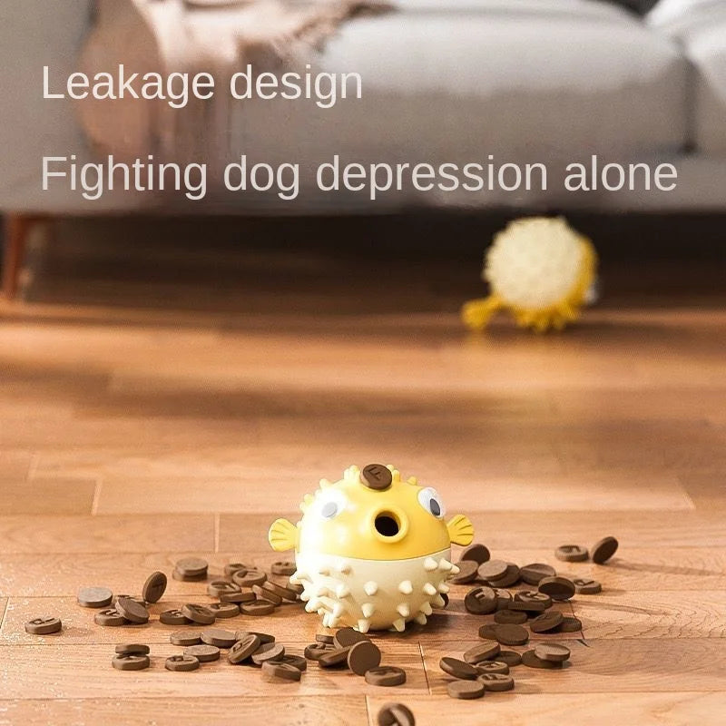 Dog Puzzle Toy Treat Dispenser Ball - Chew Resistant Design for Corgi Teddy Golden Retriever Boredom Relief