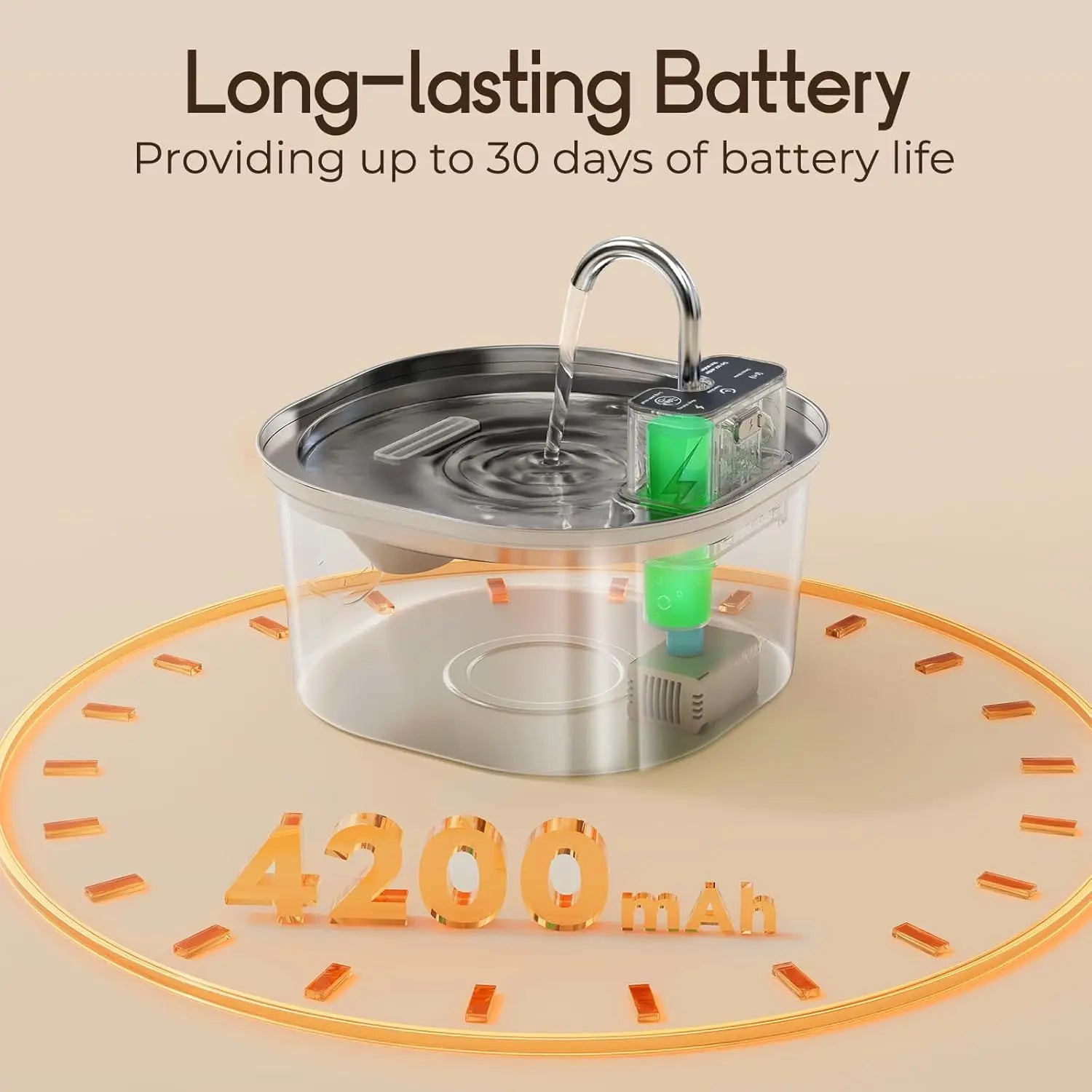 3L Stainless Steel Wireless Recharging Sensor Cat Water Fountain Auto Drinking Fountain For Cats Dog Drinker Pet Dispenser Bowl