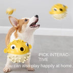 Dog Puzzle Toy Treat Dispenser Ball - Chew Resistant Design for Corgi Teddy Golden Retriever Boredom Relief