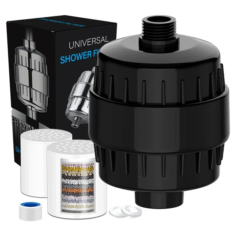 15/20 stages high output shower water filter removes chlorine fluoride heavy metals filter softens high quality shower head