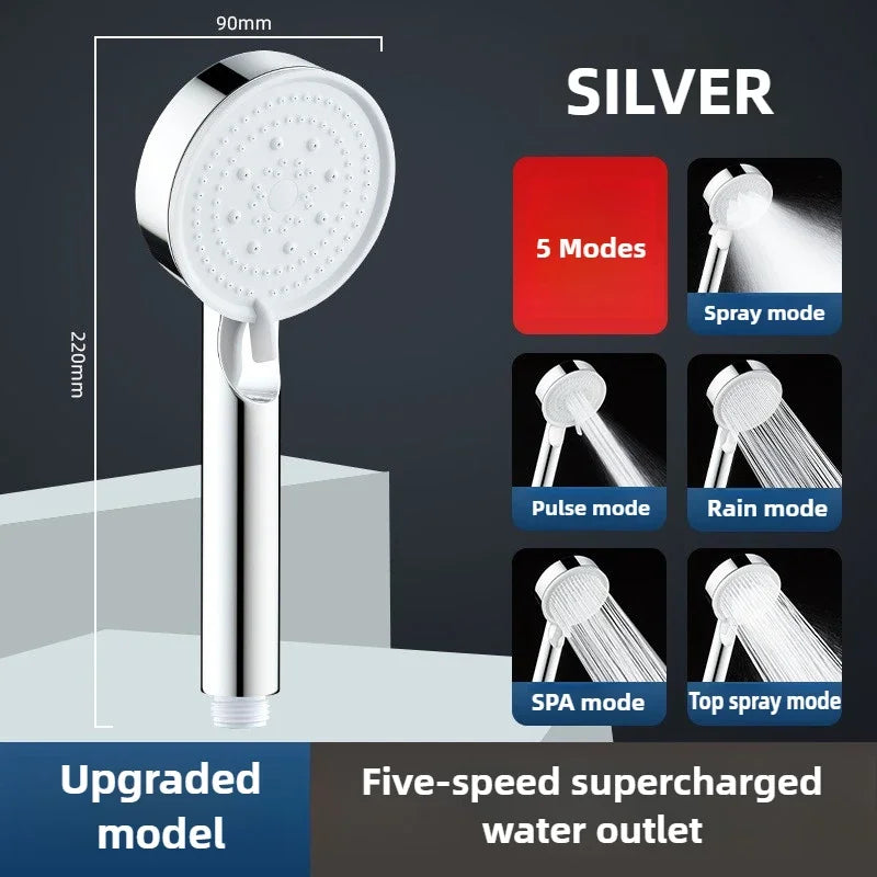 High Pressure Shower Head 3 Modes Adjustable Filter Shower Head Set New Bathroom Shower Head Accessories Sprayer