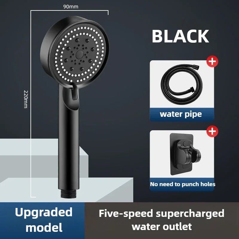 High Pressure Shower Head 3 Modes Adjustable Filter Shower Head Set New Bathroom Shower Head Accessories Sprayer